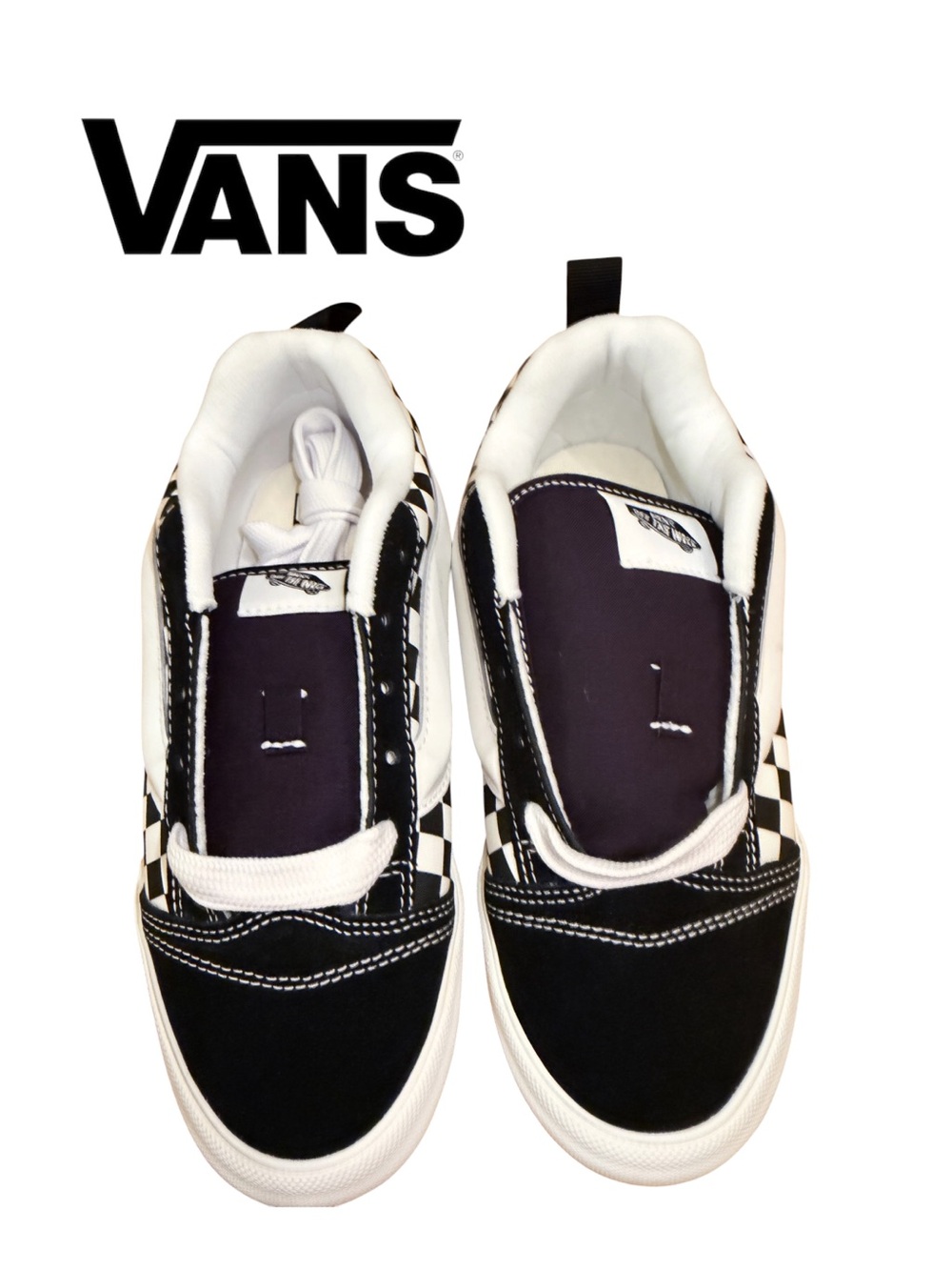 Vans Knu Skool Checkerboard Black White NIB - Multiple Sizes Available - Picture 4 of 14